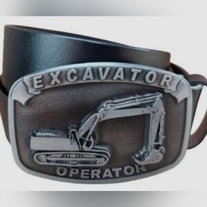 New excavator trade occupation belt buckle